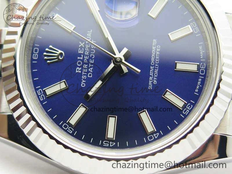 DateJust 228238 SS Noob 1:1 Best Edition Blue Dial Stick Markers On Jubilee Bracelet A3235