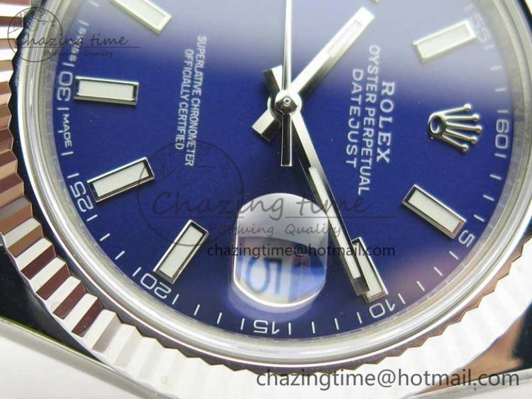 DateJust 228238 SS Noob 1:1 Best Edition Blue Dial Stick Markers On Jubilee Bracelet A3235