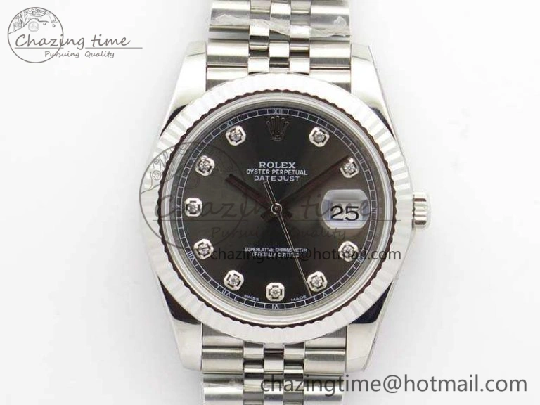DateJust 228238 SS Noob 1:1 Best Edition Gray Dial Diamond On Jubilee Bracelet A3235