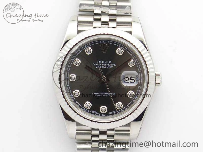 DateJust 228238 SS Noob 1:1 Best Edition Gray Dial Diamond On Jubilee Bracelet A3235