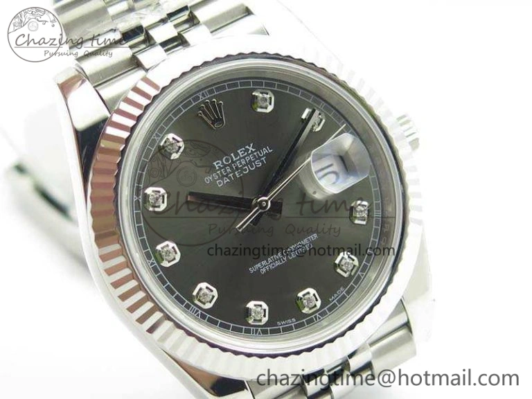 DateJust 228238 SS Noob 1:1 Best Edition Gray Dial Diamond On Jubilee Bracelet A3235