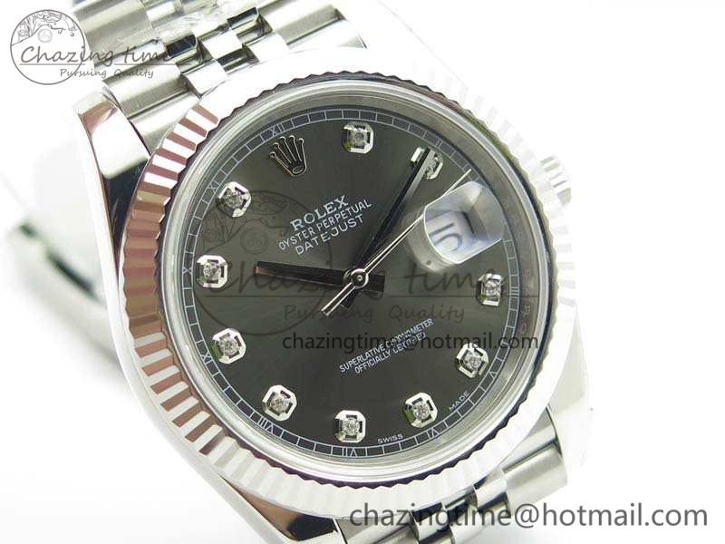 DateJust 228238 SS Noob 1:1 Best Edition Gray Dial Diamond On Jubilee Bracelet A3235