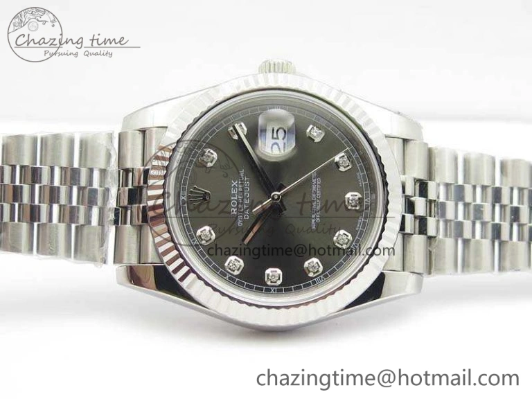 DateJust 228238 SS Noob 1:1 Best Edition Gray Dial Diamond On Jubilee Bracelet A3235
