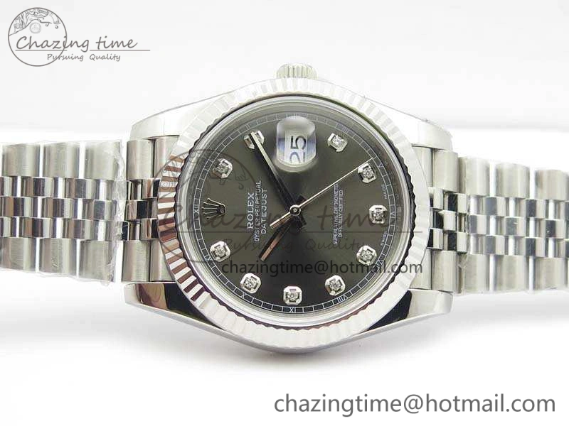 DateJust 228238 SS Noob 1:1 Best Edition Gray Dial Diamond On Jubilee Bracelet A3235