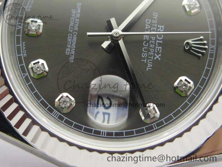 DateJust 228238 SS Noob 1:1 Best Edition Gray Dial Diamond On Jubilee Bracelet A3235