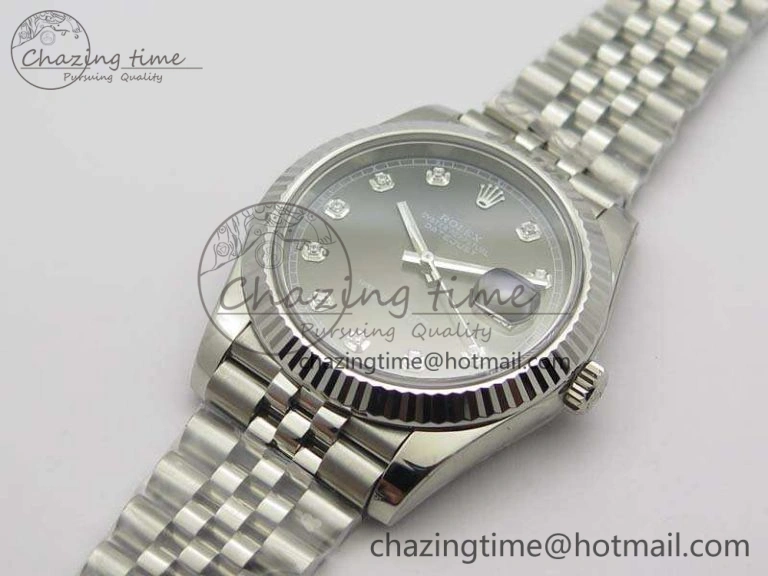 DateJust 228238 SS Noob 1:1 Best Edition Gray Dial Diamond On Jubilee Bracelet A3235
