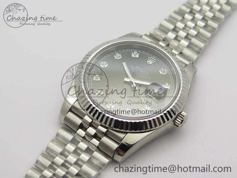 DateJust 228238 SS Noob 1:1 Best Edition Gray Dial Diamond On Jubilee Bracelet A3235