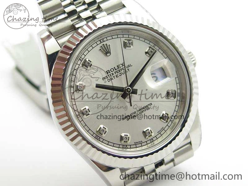 DateJust 228238 SS Noob 1:1 Best Edition Silver Dial Diamond On Jubilee Bracelet A3235