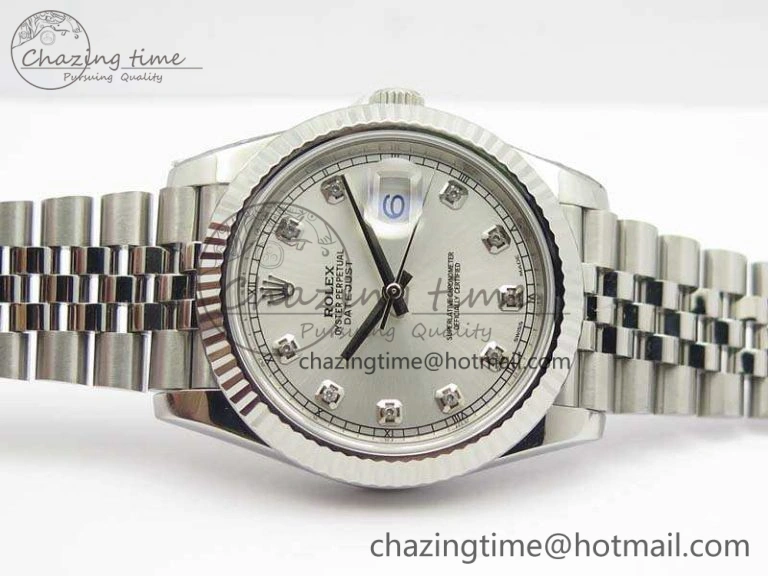 DateJust 228238 SS Noob 1:1 Best Edition Silver Dial Diamond On Jubilee Bracelet A3235