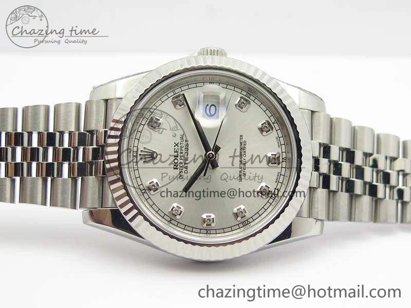 DateJust 228238 SS Noob 1:1 Best Edition Silver Dial Diamond On Jubilee Bracelet A3235