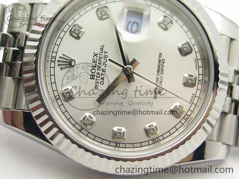 DateJust 228238 SS Noob 1:1 Best Edition Silver Dial Diamond On Jubilee Bracelet A3235