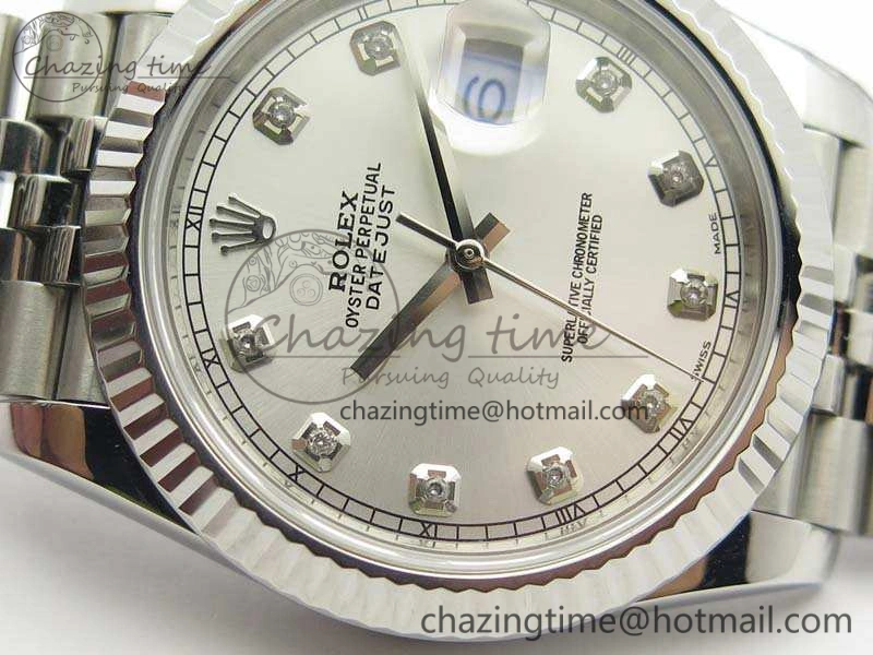 DateJust 228238 SS Noob 1:1 Best Edition Silver Dial Diamond On Jubilee Bracelet A3235