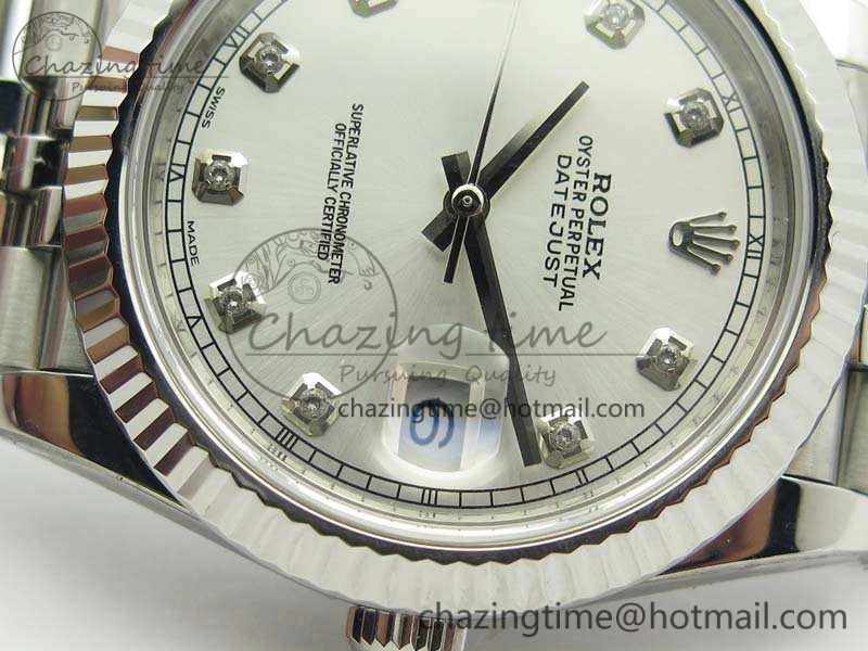 DateJust 228238 SS Noob 1:1 Best Edition Silver Dial Diamond On Jubilee Bracelet A3235