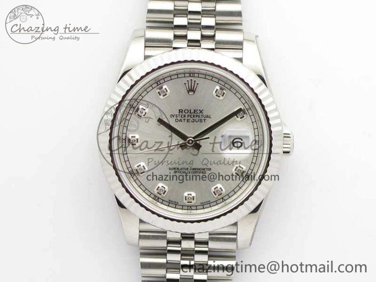 DateJust 228238 SS Noob 1:1 Best Edition Silver Dial Diamond On Jubilee Bracelet A3235