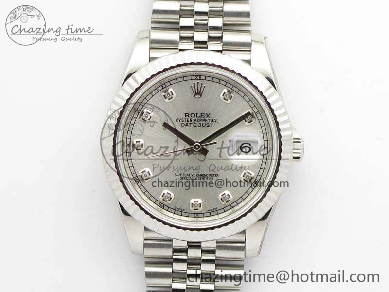 DateJust 228238 SS Noob 1:1 Best Edition Silver Dial Diamond On Jubilee Bracelet A3235