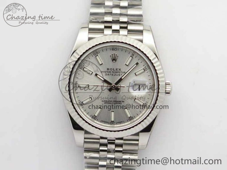 DateJust 228238 SS Noob 1:1 Best Edition Silver Dial Stick Markers On Jubilee Bracelet A3235