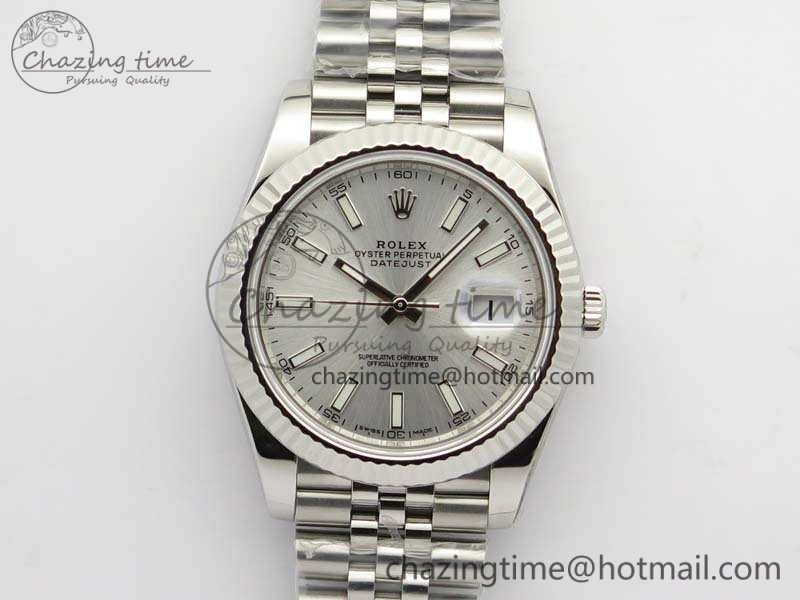 DateJust 228238 SS Noob 1:1 Best Edition Silver Dial Stick Markers On Jubilee Bracelet A3235