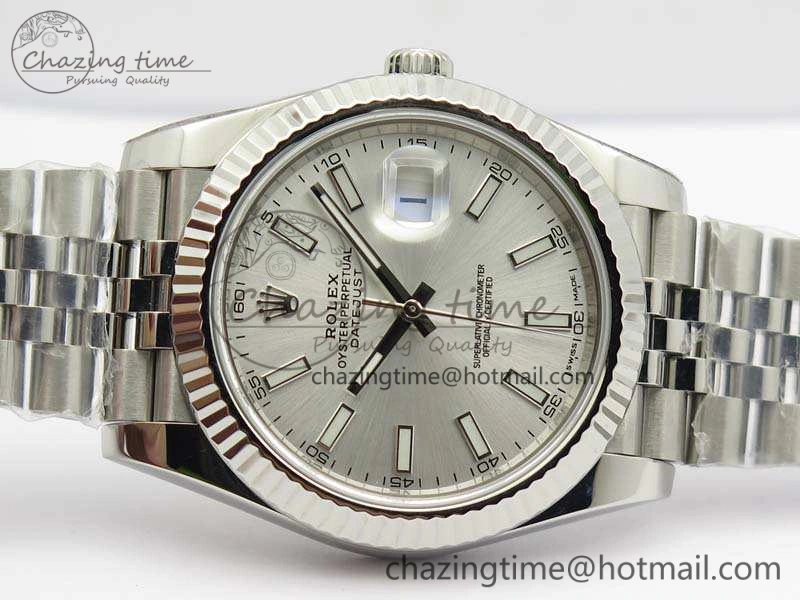DateJust 228238 SS Noob 1:1 Best Edition Silver Dial Stick Markers On Jubilee Bracelet A3235