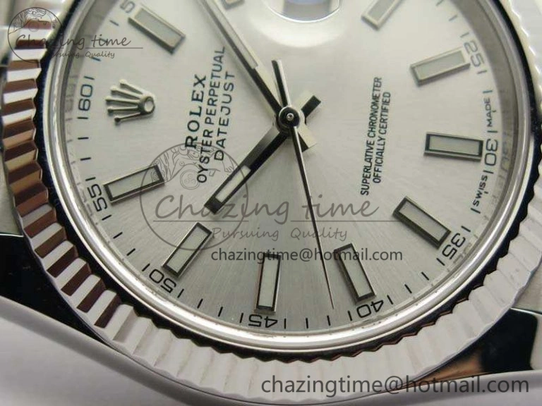DateJust 228238 SS Noob 1:1 Best Edition Silver Dial Stick Markers On Jubilee Bracelet A3235