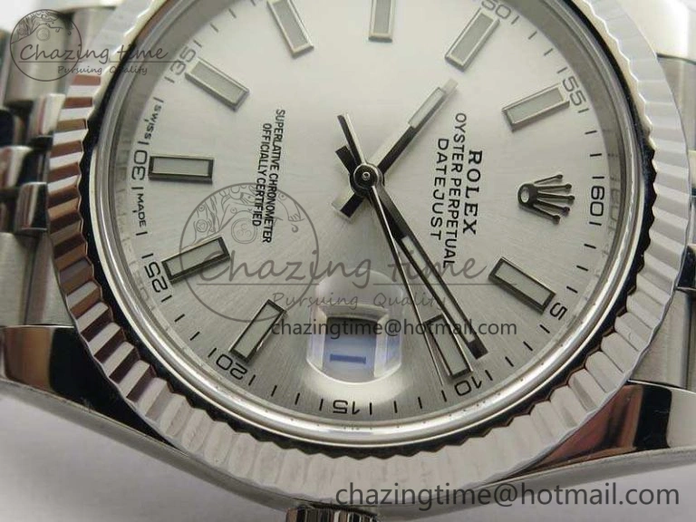 DateJust 228238 SS Noob 1:1 Best Edition Silver Dial Stick Markers On Jubilee Bracelet A3235
