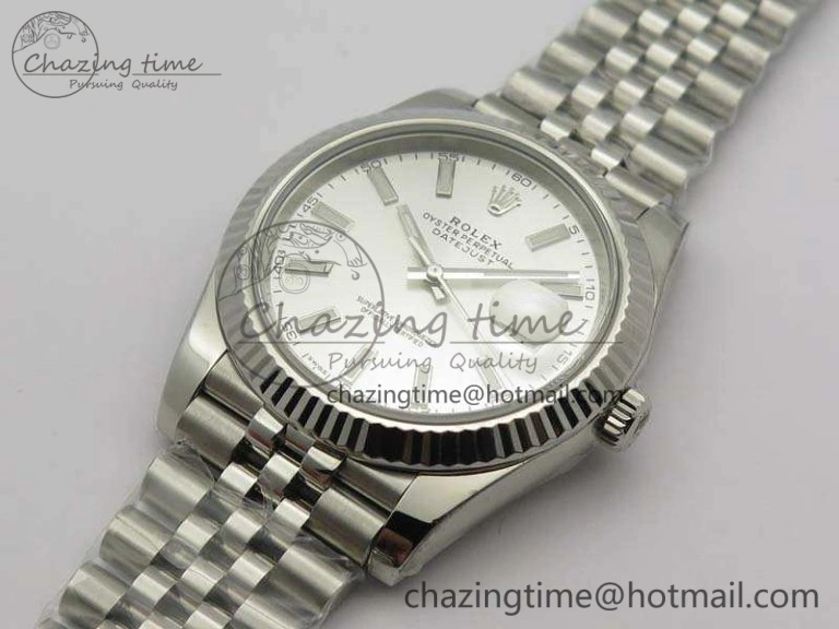 DateJust 228238 SS Noob 1:1 Best Edition Silver Dial Stick Markers On Jubilee Bracelet A3235
