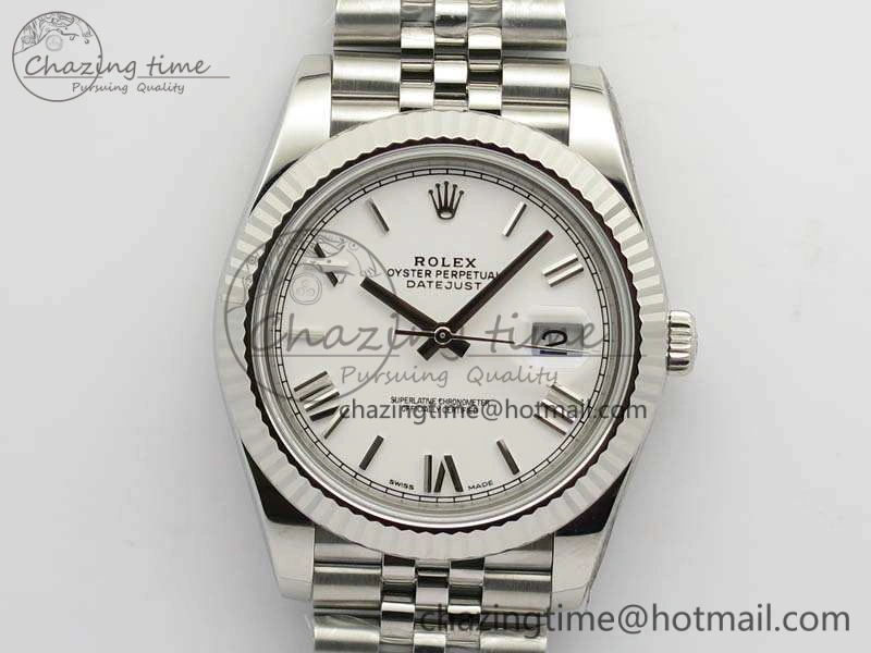 DateJust 228238 SS Noob 1:1 Best Edition White Roman Dial On Jubilee Bracelet A3235