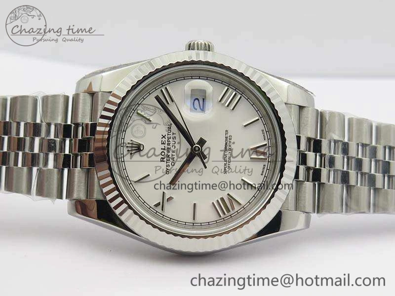 DateJust 228238 SS Noob 1:1 Best Edition White Roman Dial On Jubilee Bracelet A3235