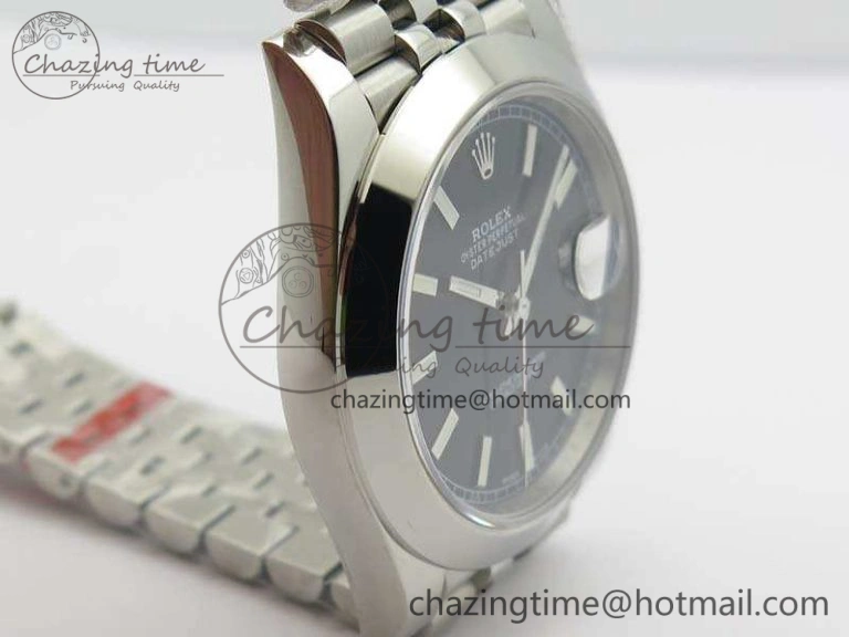DateJust 228238 Smooth Bezel SS Noob 1:1 Best Edition Black Sticks Dial On Jubilee Bracelet A3235