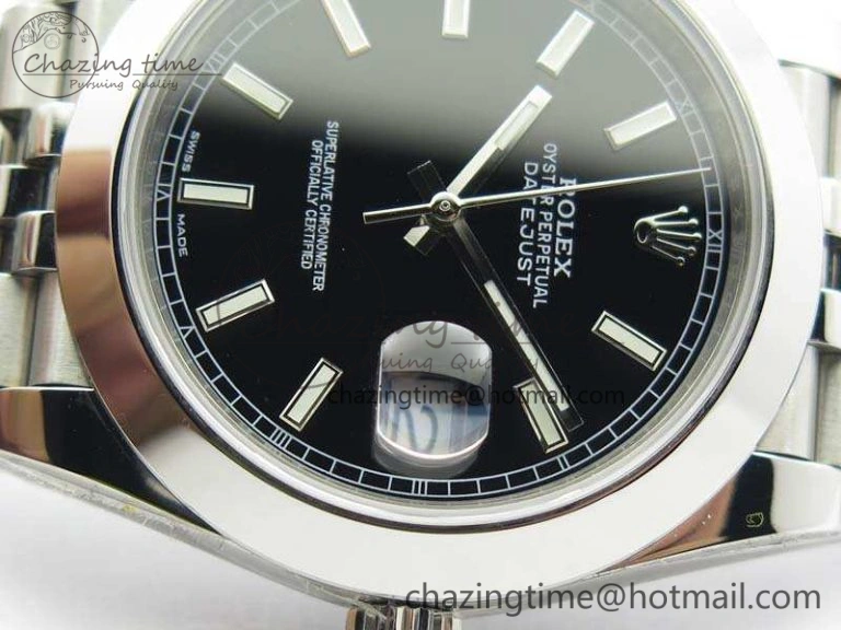 DateJust 228238 Smooth Bezel SS Noob 1:1 Best Edition Black Sticks Dial On Jubilee Bracelet A3235