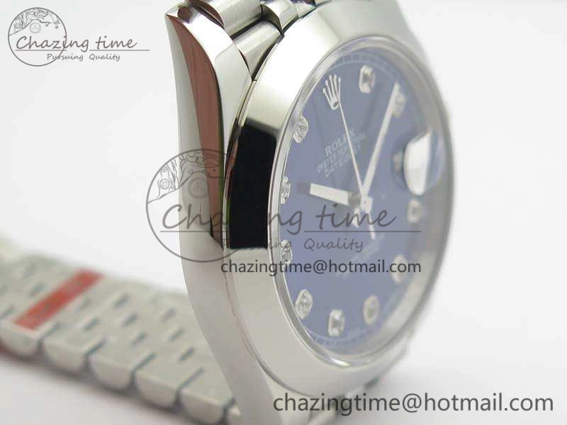 DateJust 228238 Smooth Bezel SS Noob 1:1 Best Edition Blue Dial Diamond On Jubilee Bracelet A3235