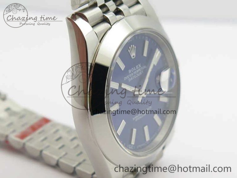 DateJust 228238 Smooth Bezel SS Noob 1:1 Best Edition Blue Sticks Dial On Jubilee Bracelet A3235