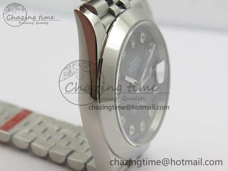 DateJust 228238 Smooth Bezel SS Noob 1:1 Best Edition Gray Dial Diamond On Jubilee Bracelet A3235