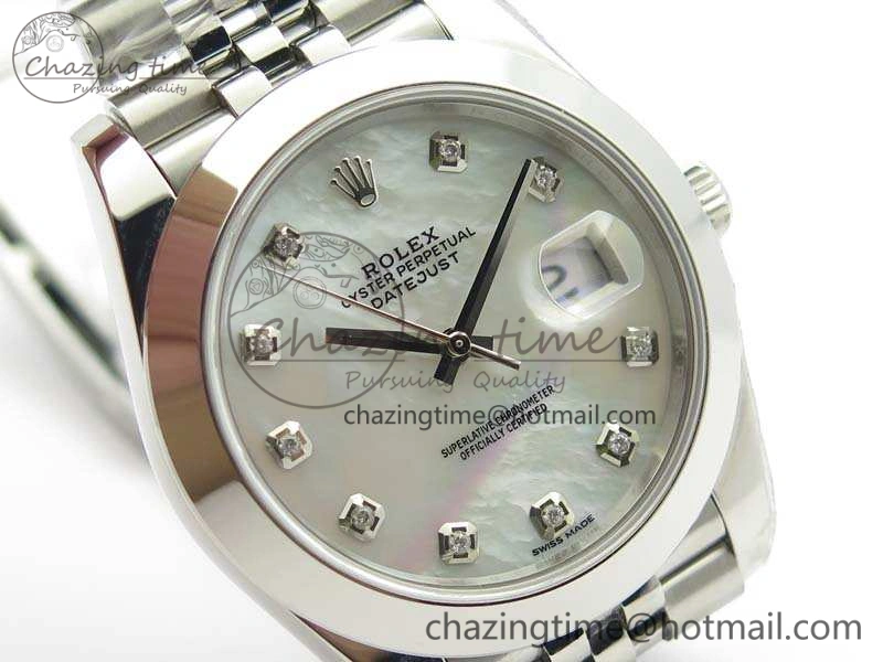 DateJust 228238 Smooth Bezel SS Noob 1:1 Best Edition MOP Dial Diamond On Jubilee Bracelet A3235