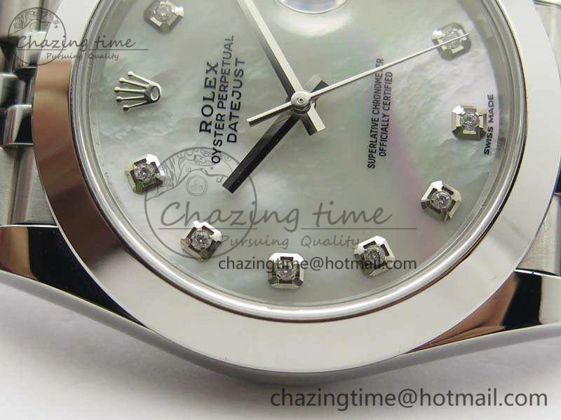DateJust 228238 Smooth Bezel SS Noob 1:1 Best Edition MOP Dial Diamond On Jubilee Bracelet A3235