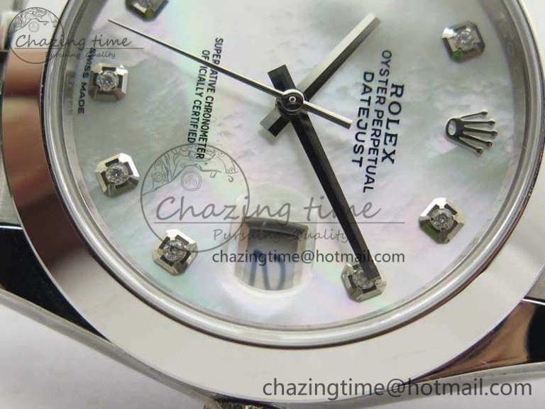 DateJust 228238 Smooth Bezel SS Noob 1:1 Best Edition MOP Dial Diamond On Jubilee Bracelet A3235