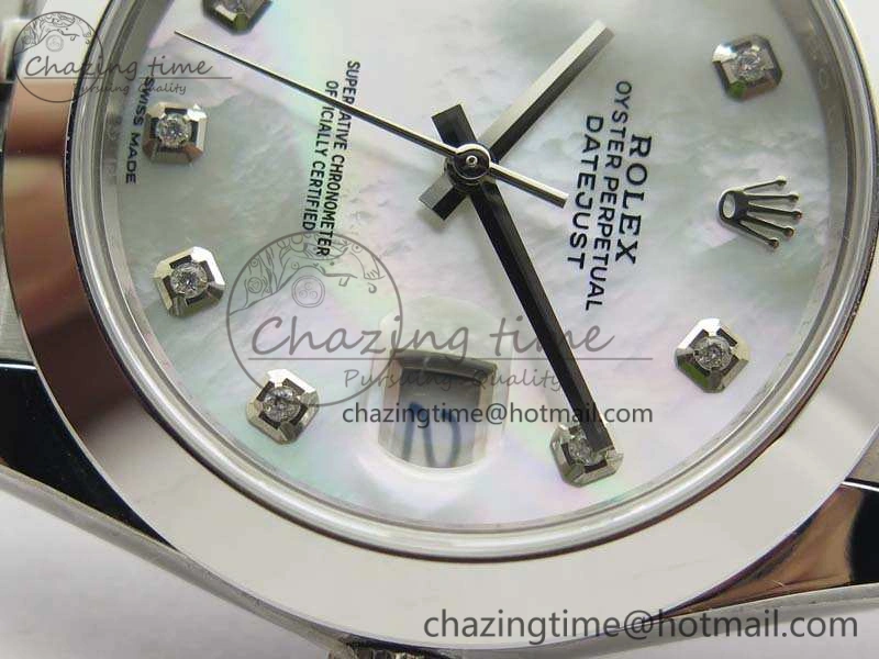 DateJust 228238 Smooth Bezel SS Noob 1:1 Best Edition MOP Dial Diamond On Jubilee Bracelet A3235