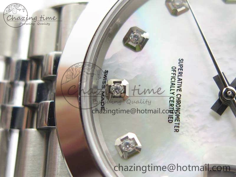 DateJust 228238 Smooth Bezel SS Noob 1:1 Best Edition MOP Dial Diamond On Jubilee Bracelet A3235