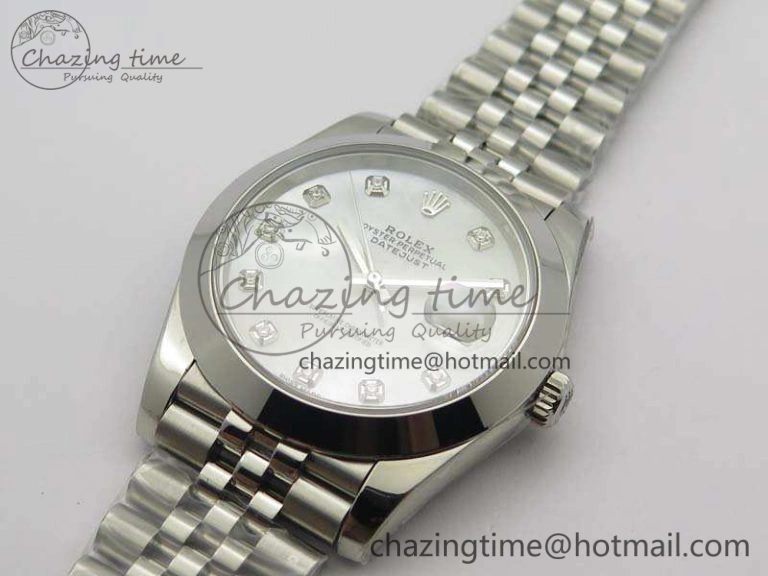DateJust 228238 Smooth Bezel SS Noob 1:1 Best Edition MOP Dial Diamond On Jubilee Bracelet A3235
