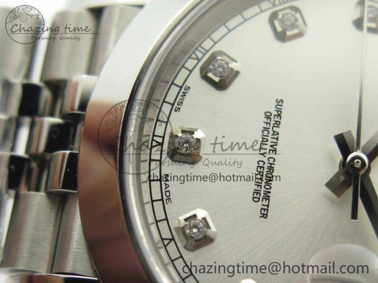 DateJust 228238 Smooth Bezel SS Noob 1:1 Best Edition Silver Dial Diamond On Jubilee Bracelet A3235