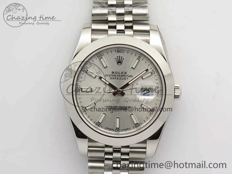 DateJust 228238 Smooth Bezel SS Noob 1:1 Best Edition Silver Sticks Dial On Jubilee Bracelet A3235
