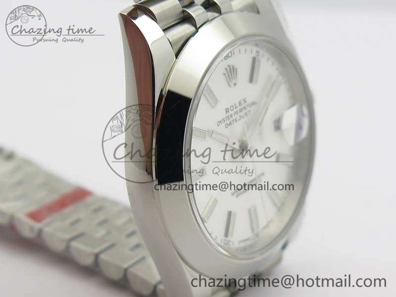 DateJust 228238 Smooth Bezel SS Noob 1:1 Best Edition Silver Sticks Dial On Jubilee Bracelet A3235