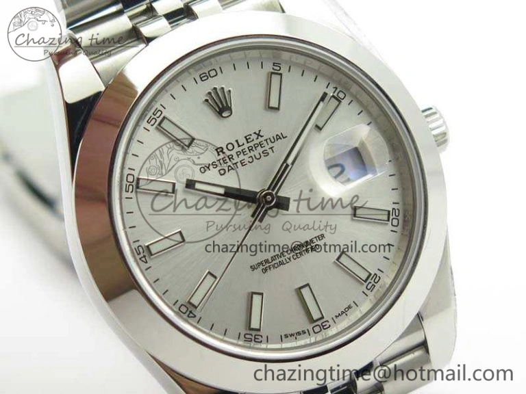 DateJust 228238 Smooth Bezel SS Noob 1:1 Best Edition Silver Sticks Dial On Jubilee Bracelet A3235