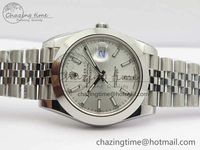 DateJust 228238 Smooth Bezel SS Noob 1:1 Best Edition Silver Sticks Dial On Jubilee Bracelet A3235