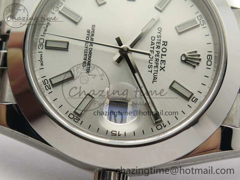 DateJust 228238 Smooth Bezel SS Noob 1:1 Best Edition Silver Sticks Dial On Jubilee Bracelet A3235