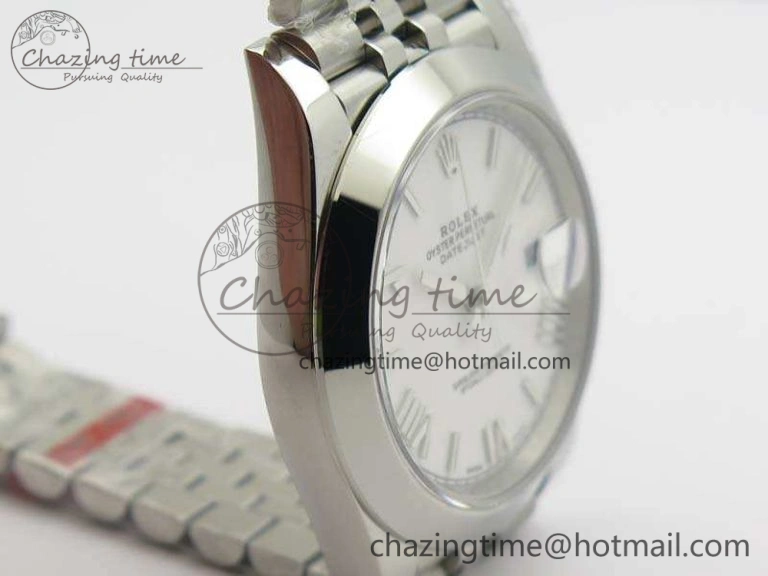 DateJust 228238 Smooth Bezel SS Noob 1:1 Best Edition White Roman Dial On Jubilee Bracelet A3235
