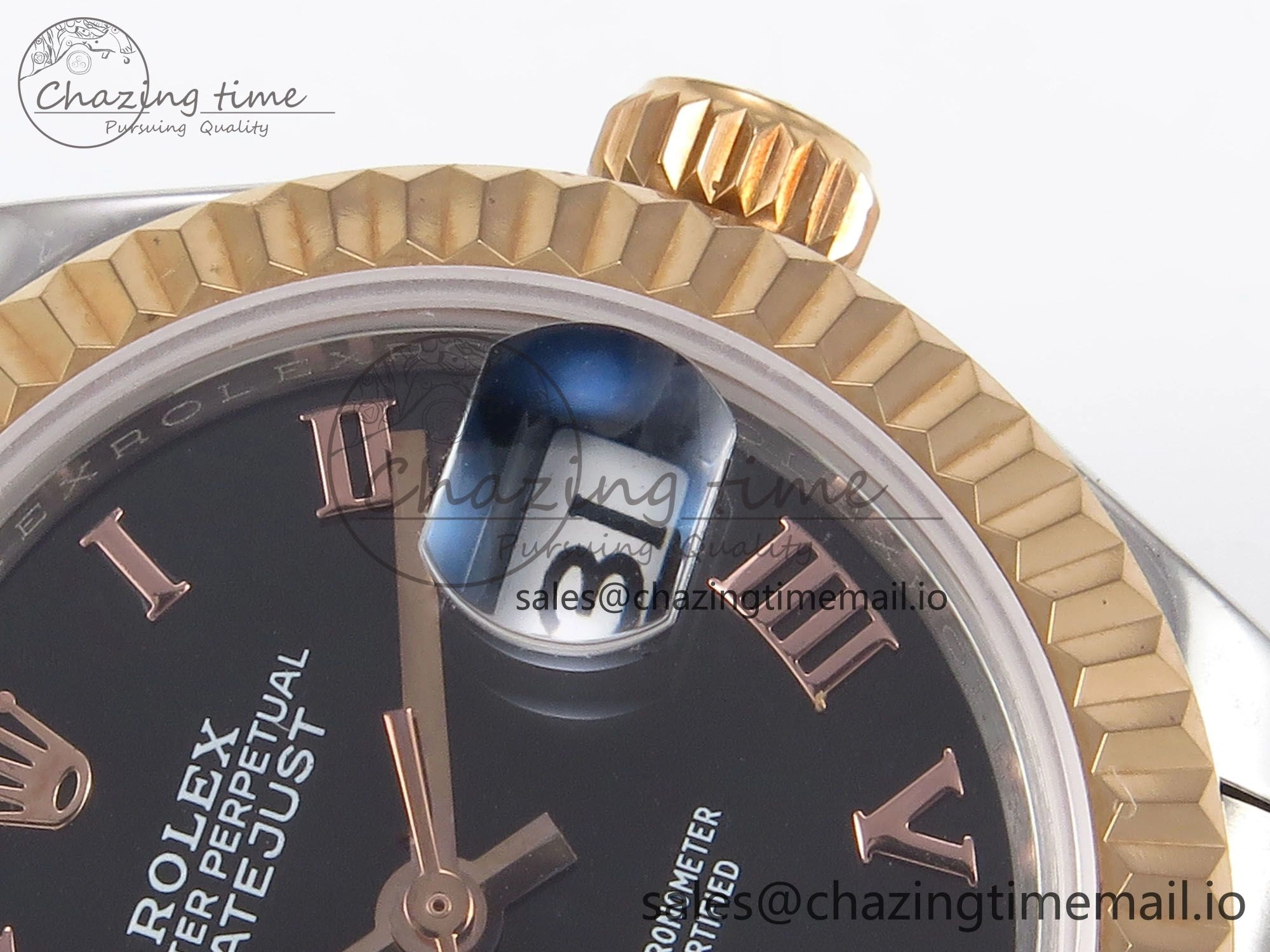 DateJust 28MM 279171 SS RG GMF 1:1 Best Edition 904L Steel Black Roman Dial on Jubilee Bracelet A2671