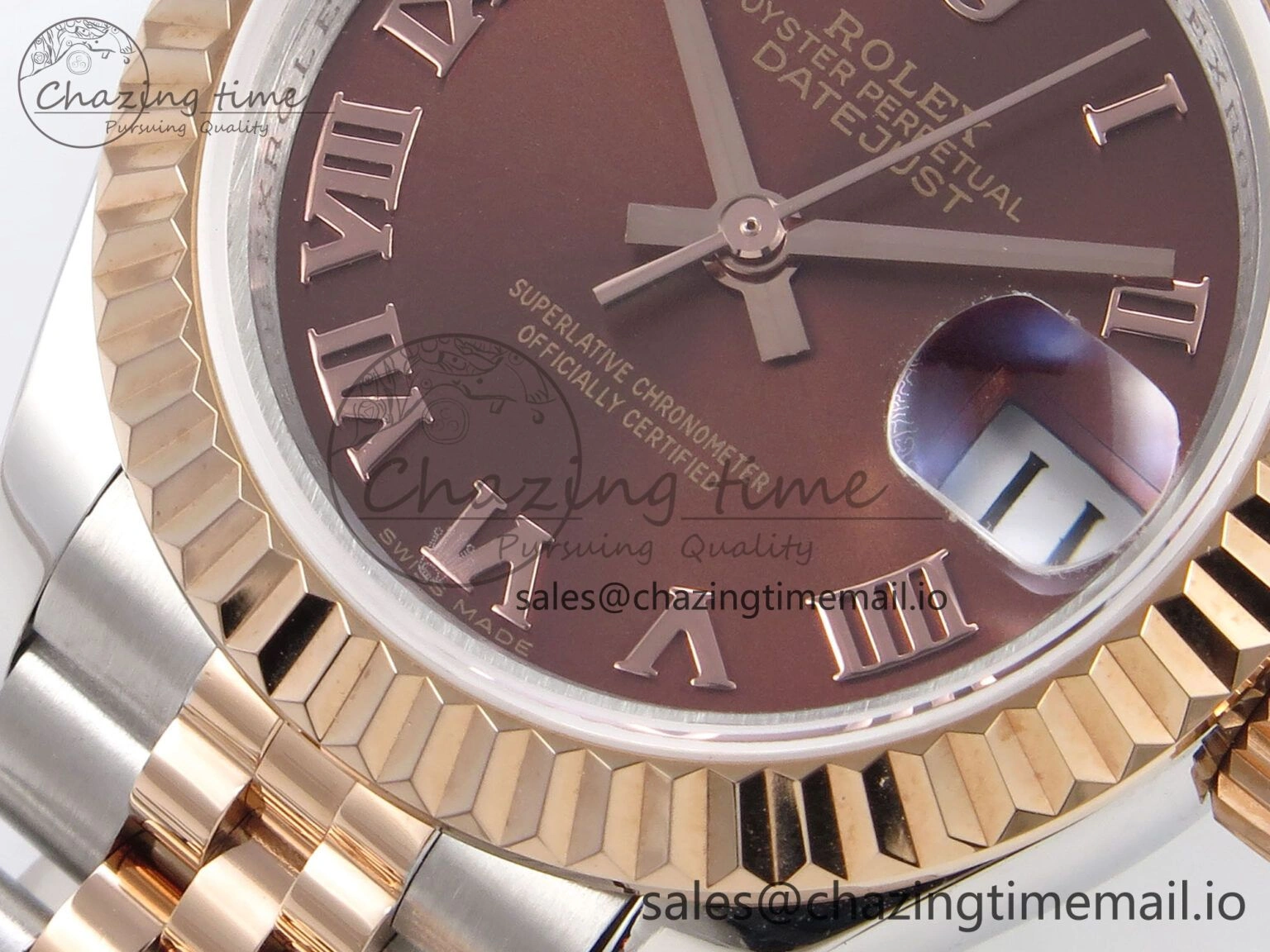 DateJust 28MM 279171 SS RG GMF 1:1 Best Edition 904L Steel Brown Roman Dial on Jubilee Bracelet A2671