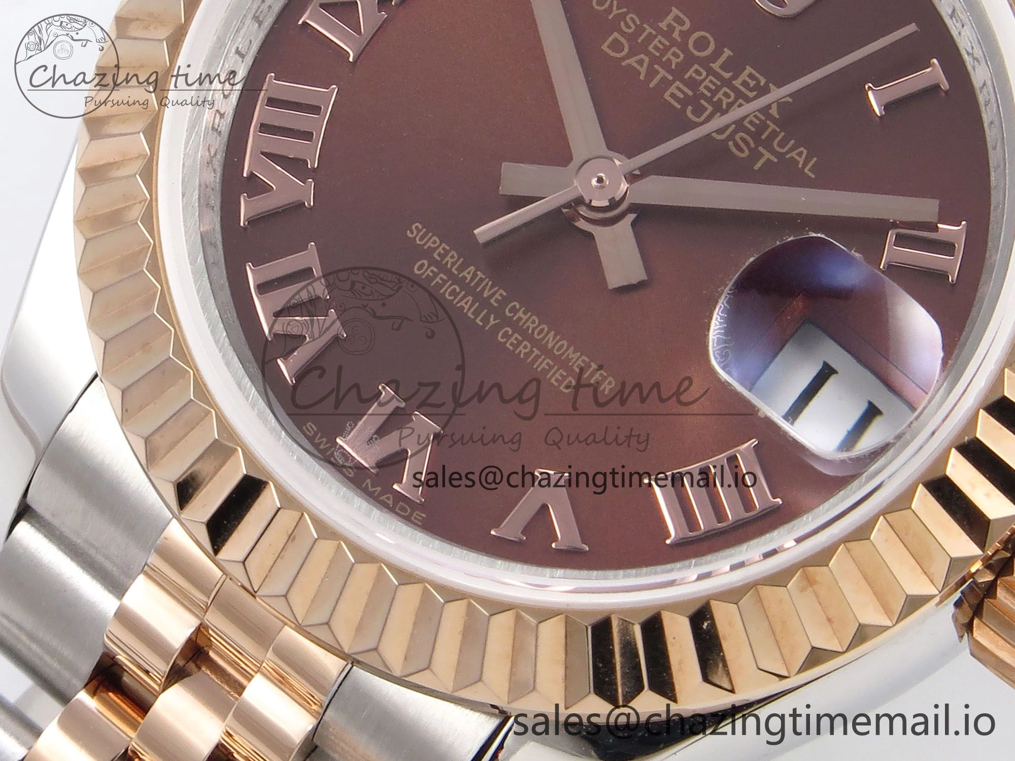 DateJust 28MM 279171 SS RG GMF 1:1 Best Edition 904L Steel Brown Roman Dial on Jubilee Bracelet A2671