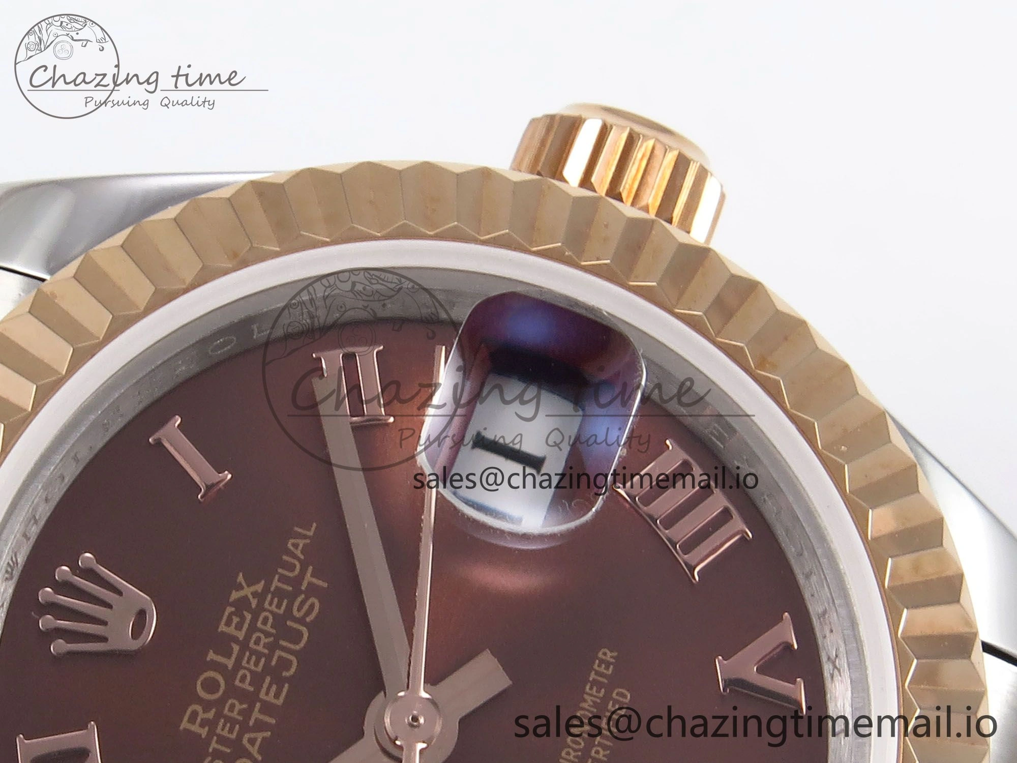 DateJust 28MM 279171 SS RG GMF 1:1 Best Edition 904L Steel Brown Roman Dial on Jubilee Bracelet A2671