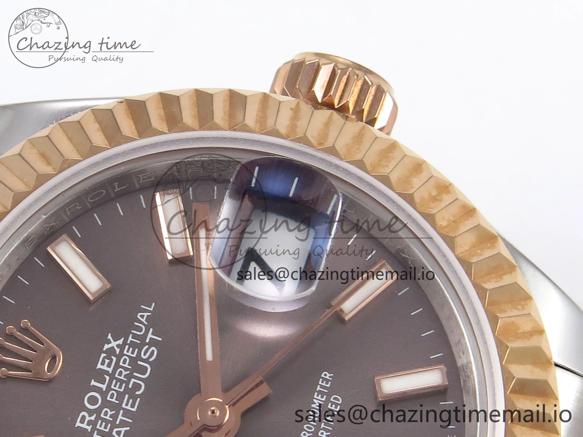 DateJust 28MM 279171 SS RG GMF 1:1 Best Edition 904L Steel Brown Stick Dial on Jubilee Bracelet A2671